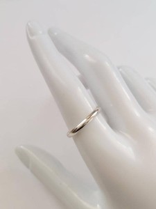 Sterling Silver 925 TH Plain Band Ring Simple Rounded Style Size 8.5