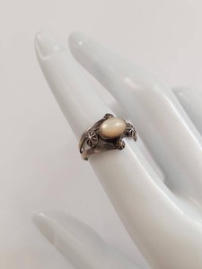 Vintage G Watson Navajo Sterling Silver Mother of Pearl Ring Approx Size 6.5