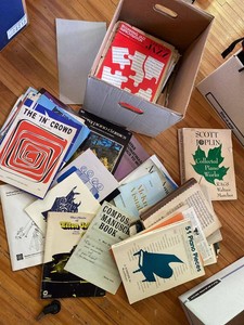 Box Lot of Vintage Sheet Music Songbooks Piano Violin Jazz Instruction