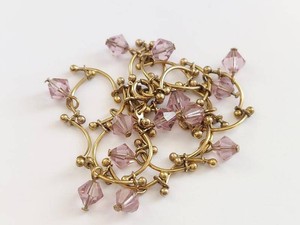 Vintage 925 Sterling Silver Gold Plated Purple Faceted Bead Delicate Chain Jewelry