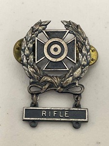 N.S. Meyer Sterling Silver US Military Expert Rifle Marksmanship Badge