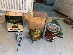 Optimus 00 Camp Stove Coleman Peak 1 400 Stove Pflueger Supreme 510 Reel