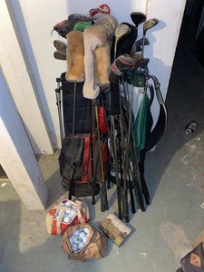 Mixed Golf Club Lot With 2 Bags, Balls, Headcovers & Sealed Ball Set