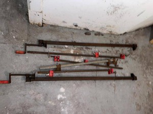 Set of 6 Heavy Duty Bar and Pipe Clamps Mixed Sizes USA Shop Lot