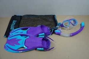Cressi Blulove Kids Snorkel Set - Fin Size LXL