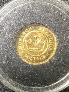 1 GRAM .999 FINE GOLD MONARCH METALS ROUND IN AIRTITE