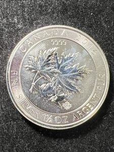 2016 CANADIAN MAPLE LEAF 1.5 TROY OZ .9999 FINE SILVER