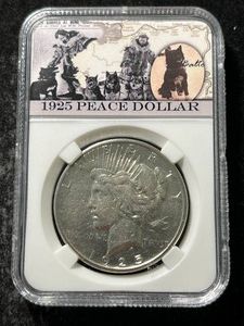 1925-S US PEACE SILVER DOLLAR SLABBED