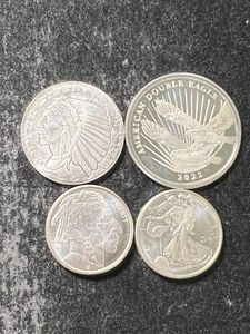 1 TROY OZ .999 FINE SILVER FRACTIONAL ROUNDS