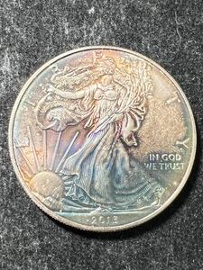 2013 AMERICAN SILVER EAGLE 1 TROY OZ .999 FINE SILVER NICELY TONED