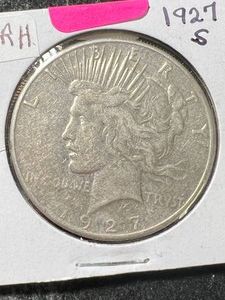 1927-S US PEACE SILVER DOLLAR