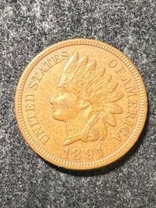 1891 US INDIAN HEAD CENT