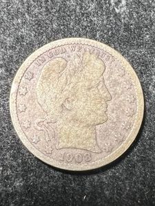 1908-O US BARBER QUARTER