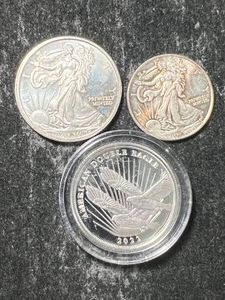 1 TROY OZ .999 FINE SILVER FRACTIONAL ROUNDS
