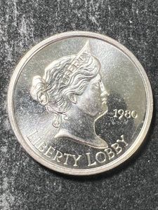 1 TROY OZ .999 FINE SILVER LIBERTY LOBBY ROUND