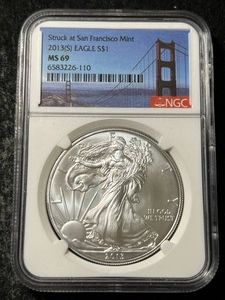 2013-S AMERICAN SILVER EAGLE NGC MS69