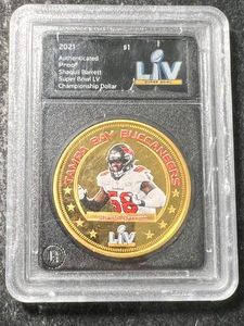 2021 PROOF SHAQUIL BARRETT SUPER BOWL DOLLAR SLABBED