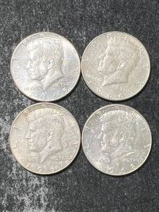 4 US KENNEDY HALF DOLLARS 1965-68