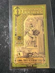 11000TH TROY OZ 24K GOLD NEVADA GOLDBACK