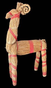 BR1 - 32.5 Julbock Scandinavian Straw Goat Handmade Folk Art
