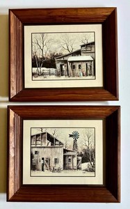BR1 - Farmhouse Wall Art by Robert Nidy Framed Pair