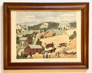 BR1 - Framed Wall Art Grandma Moses the Threshers Print