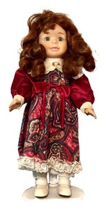 BR2 - Vintage Soft Expressions Porcelain Doll Victorian 12 in
