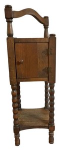 K - Antique Humidor Cabinet Bobbin-Turned Legs & Carrying Handle
