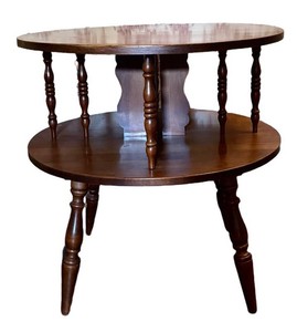E - Vintage Two Tier Table - Tell City Chairs
