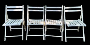 G - Wooden Folding Chairs (Lot of 4)