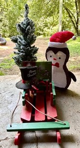 G - Christmas Decor Mixed Lot Enchanted Forest Rope Light Snowflake, Tree, Penguin & Sleigh