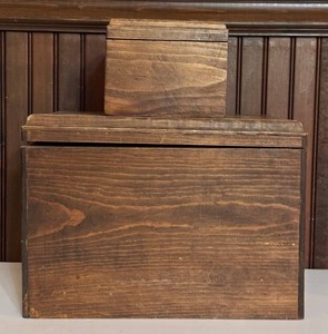 Antique Wooden Keepsake Boxes (Lot of 2)