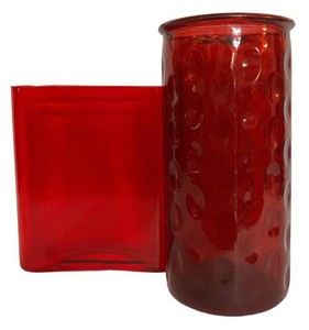 LR - Red Glass Vases (Lot of 2)