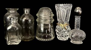 DR - Glass & Crystal Mini Vases (Lot of 6)