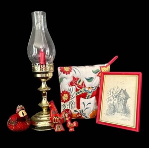 DR - Collection of Vintage Items Featuring a Warm Blend of Scandinavia Folk Art