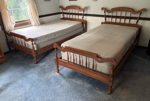 BR3 - Two Vintage Twin Size Wooden Bed Frames