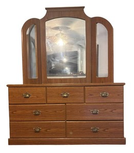 LLBR1 - Vintage Dresser With Trifold Mirror
