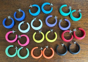 K - Collection of Hoop Earrings - Mixed Colors