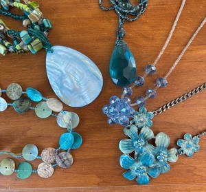 K - Collection of Turquoise Toned Necklaces