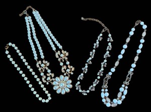 K - Collection of Four Vintage Costume Necklaces