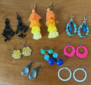 K - Eight Pairs of Statement Earrings