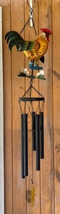 P - Rooster Motif Wind Chime
