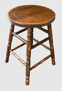 P - Vintage Wooden Stool