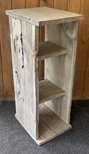 P - Vintage Wooden Plant Stand Shelf
