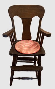 LR - Vintage Childrens Wooden Potty Chair