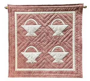 LR - Vintage Quilted Tapestry Wall Hanging