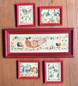 LR - Five Scandinavian Folk Art Prints by Aina Stenberg