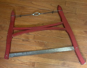 LR - Vintage Wooden Buck Saw
