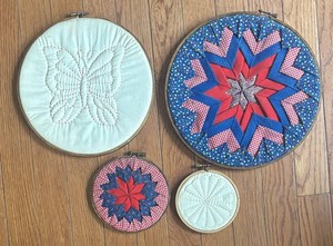 LR - Quilt Embroidery Hoop Decor - Four Included