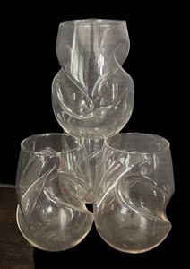 LR - Wine Decanter Glasses Final Touch Conundrum Aerator Stemless (Lot of 4)